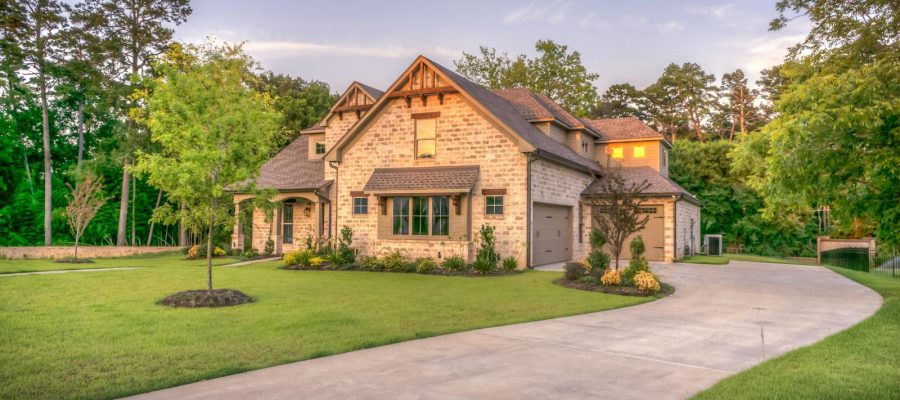 Beige Bungalow House